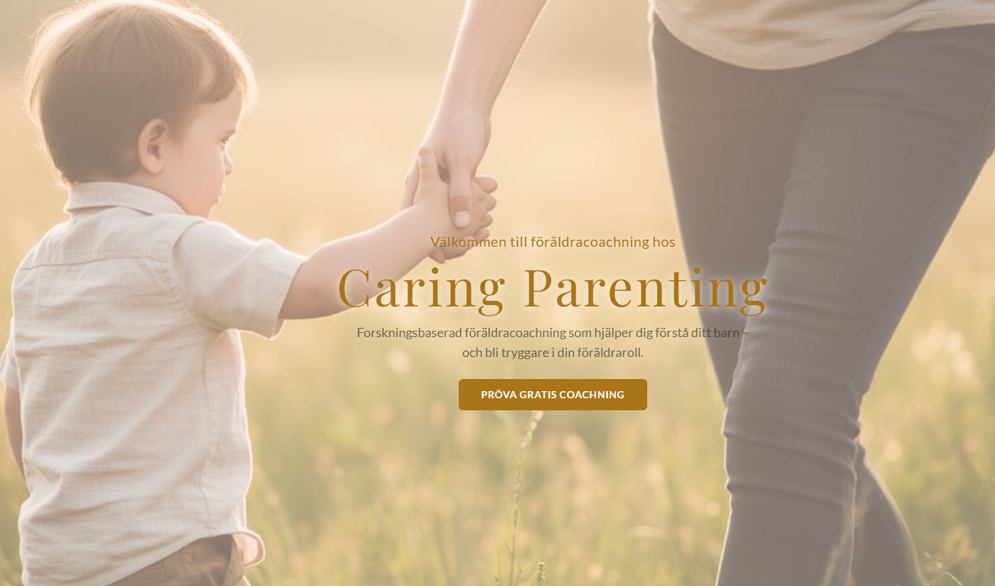 Caring Parenting — kundprojekt av Värmlandswebb