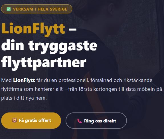 LionFlytt — projekt av Värmlandswebb